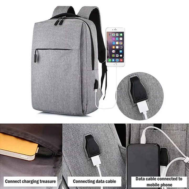 Waterproof Backpack With Laptop Sleeve USB Charging Port