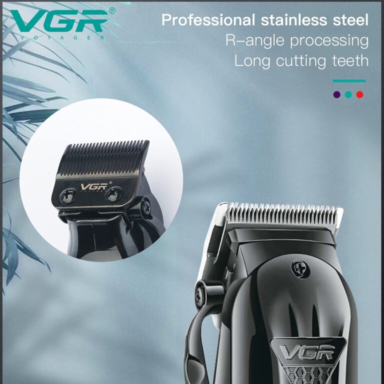 VGR Professional Hair Clipper Digital Display Cordless Electric Hair