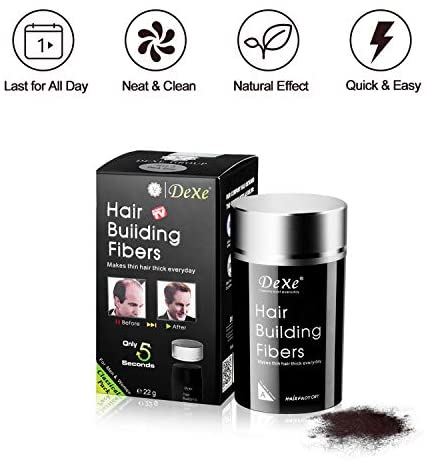 Dexe Hair Building Fibers Regrowth Hair Powder For Men And Women Model no.2 (Dark Brown) e22g