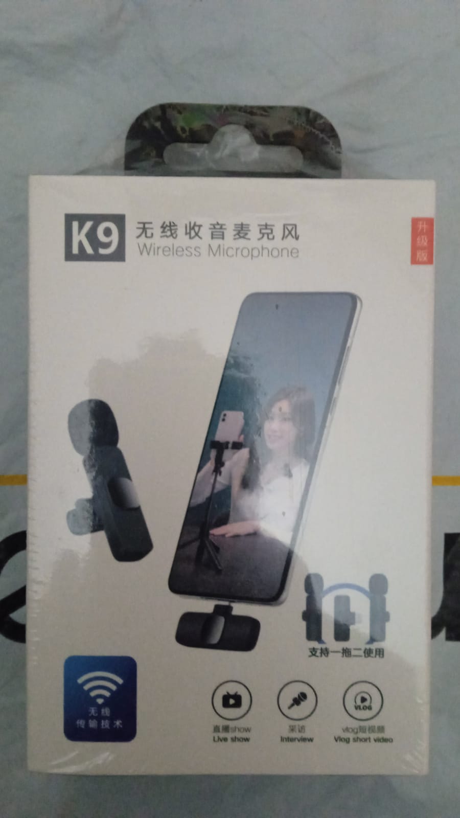 K9 Double Wireless Original Mic Microphone For Android Iphone Type C