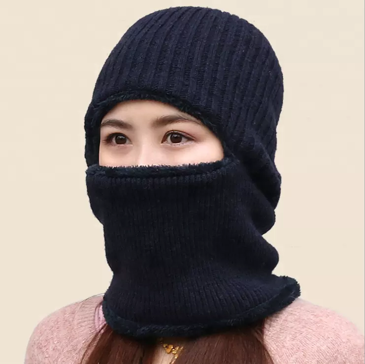 Face Mask, Wool Balaclava Hat, Winter Full Face Mask for Women