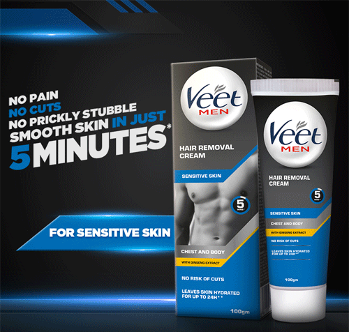 Veet Men Sensitive Skin Hair Removal Cream 100gm 2930