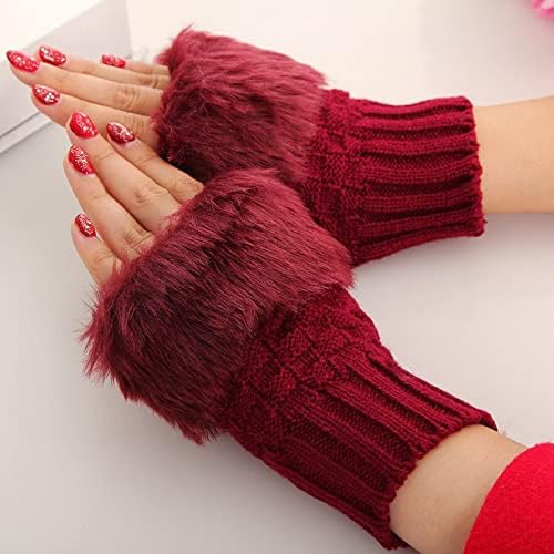 Winter Gloves, Soft Cotton Winter Fingerless