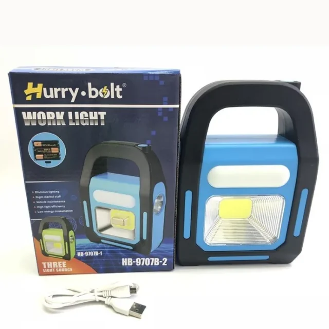 Hurry | Bolt | 3 In 1 | Rechargeable | work | Light | HB-9707B-2