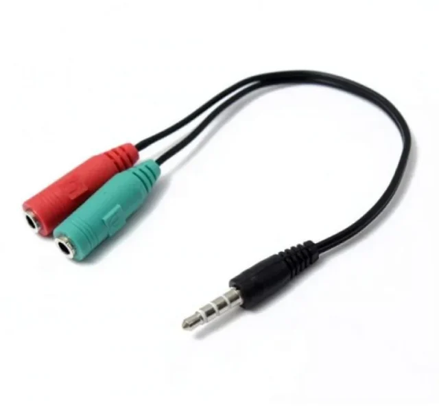 3.5MM | Jack | Headphone | Mic | Audio | Y | Splitter |Cable |1 Male to 2 Female | with | Separate |Headset |Microphone | Adapter