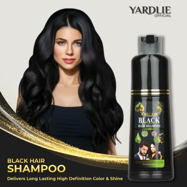 Yardlie | Professional | Natural | Black | Hair Color Shampoo | 200Ml