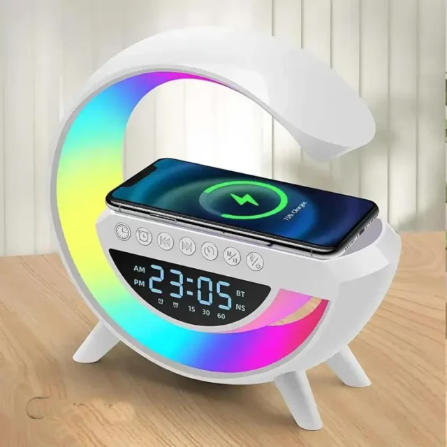 LED | RGB | Seven | Colour | Wireless | Charging | Speaker | Model | BT ...