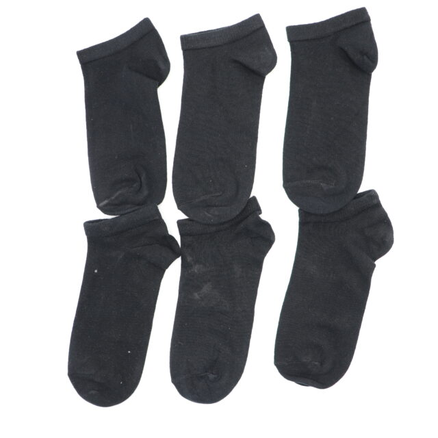  Pack Of 3 | Soft Cotton | Ankle Socks | Black Color