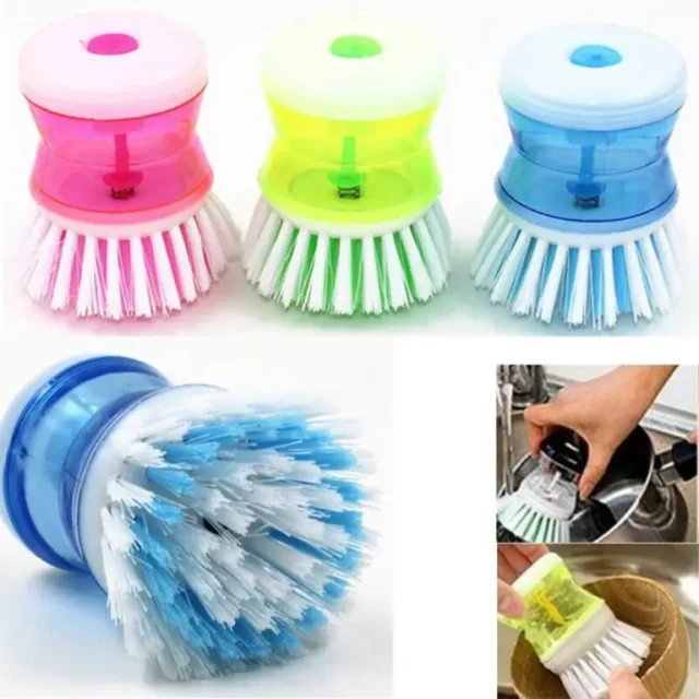 Dishwashing Brush With Soap Dispenser