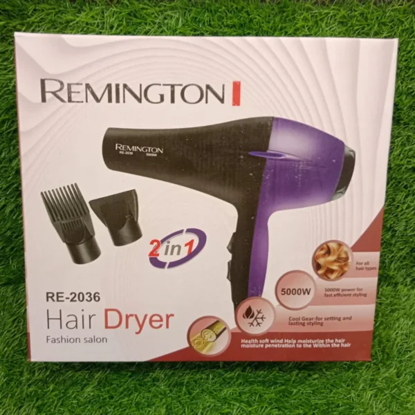 2 In 1 REMINGTON Professional Hair Dryer Model RE-2036